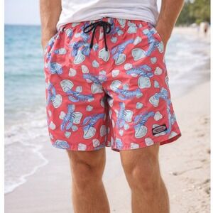 Vineyard Vines‎ Lobster Print Swim Trunks Mens Large Board Shorts Nautical Beach